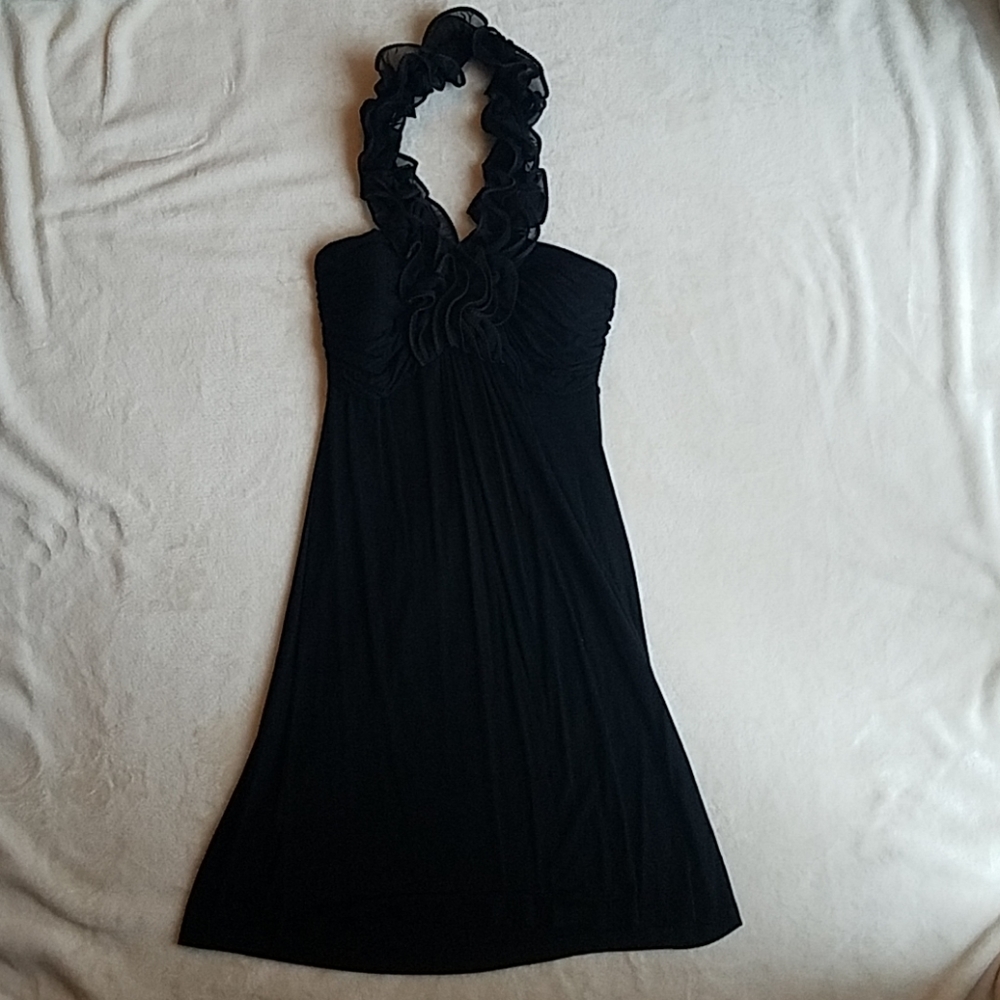 Black, halter dress